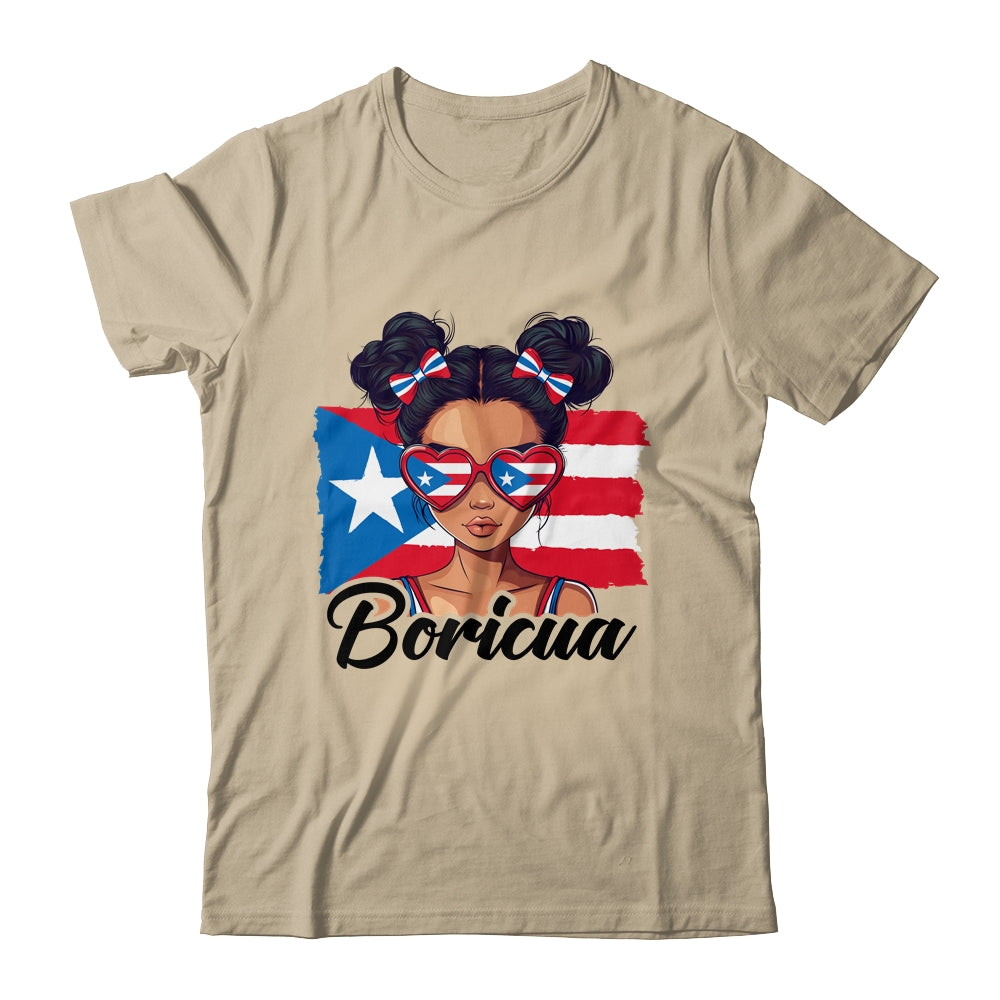 Puerto Rico Hispanic Heritage Messy Bun Puerto Rican Girls Shirt & Tank Top | siriusteestore