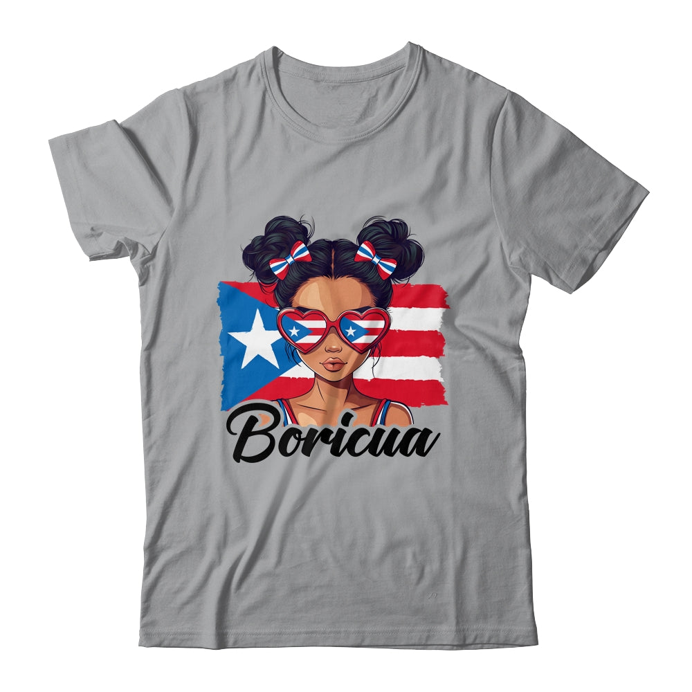 Puerto Rico Hispanic Heritage Messy Bun Puerto Rican Girls Shirt & Tank Top | siriusteestore
