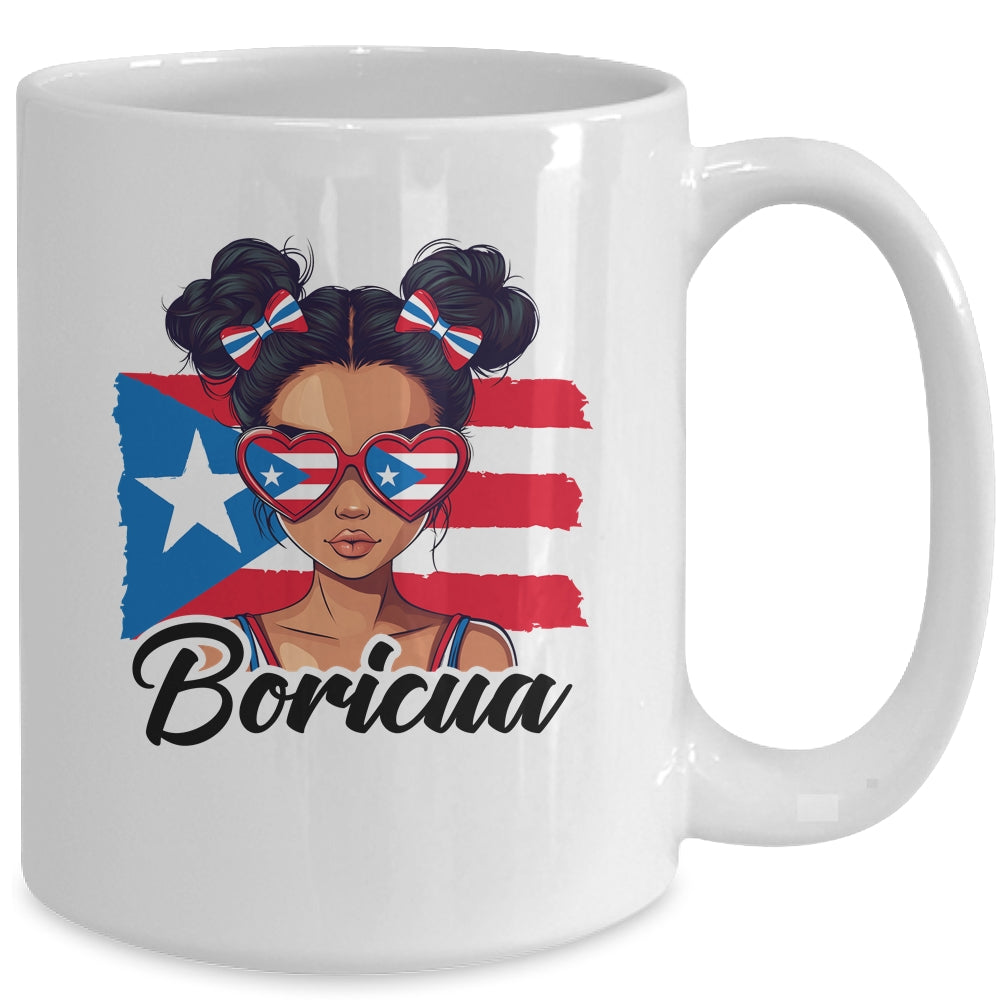 Puerto Rico Hispanic Heritage Messy Bun Puerto Rican Girls Mug | siriusteestore