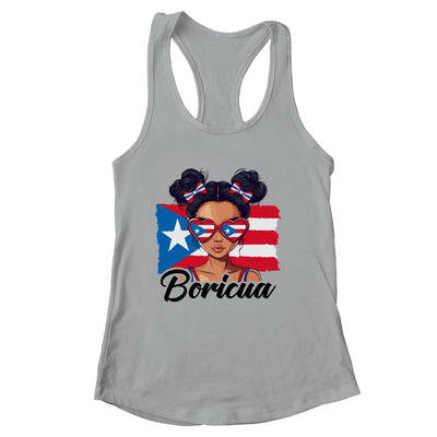 Puerto Rico Hispanic Heritage Messy Bun Puerto Rican Girls Shirt & Tank Top | siriusteestore