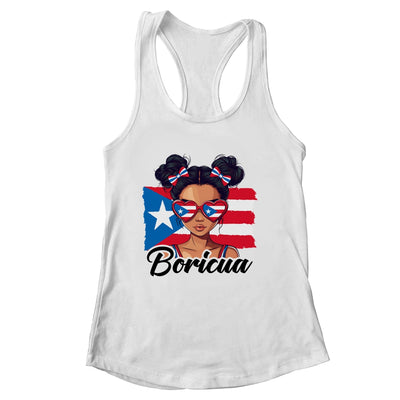 Puerto Rico Hispanic Heritage Messy Bun Puerto Rican Girls Shirt & Tank Top | siriusteestore