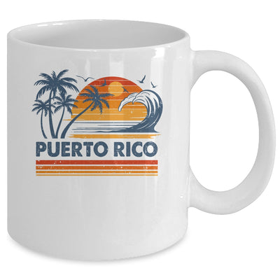 Puerto Rico Vacation Sunset Cute 70s Vintage Retro Beach Mug | siriusteestore