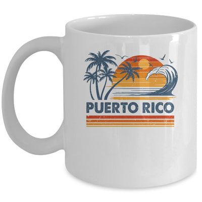 Puerto Rico Vacation Sunset Cute 70s Vintage Retro Beach Mug | siriusteestore