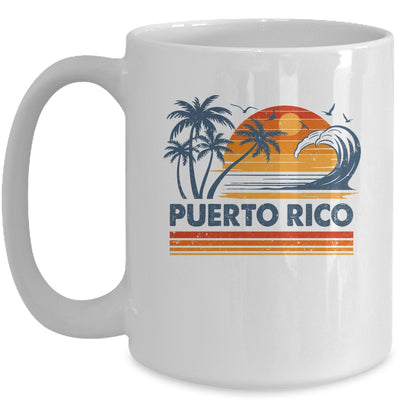 Puerto Rico Vacation Sunset Cute 70s Vintage Retro Beach Mug | siriusteestore