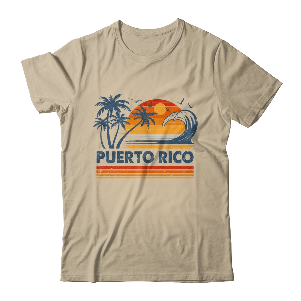 Puerto Rico Vacation Sunset Cute 70s Vintage Retro Beach Shirt & Tank Top | siriusteestore