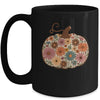 Pumpkin Floral Autumn Fall Season Wildflower Thanksgiving Mug | siriusteestore