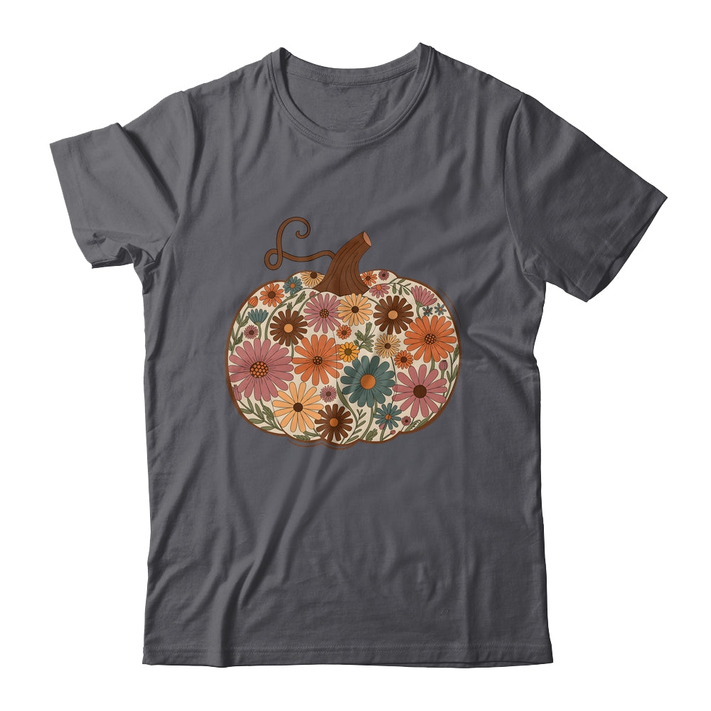 Pumpkin Floral Autumn Fall Season Wildflower Thanksgiving Shirt & Sweatshirt | siriusteestore