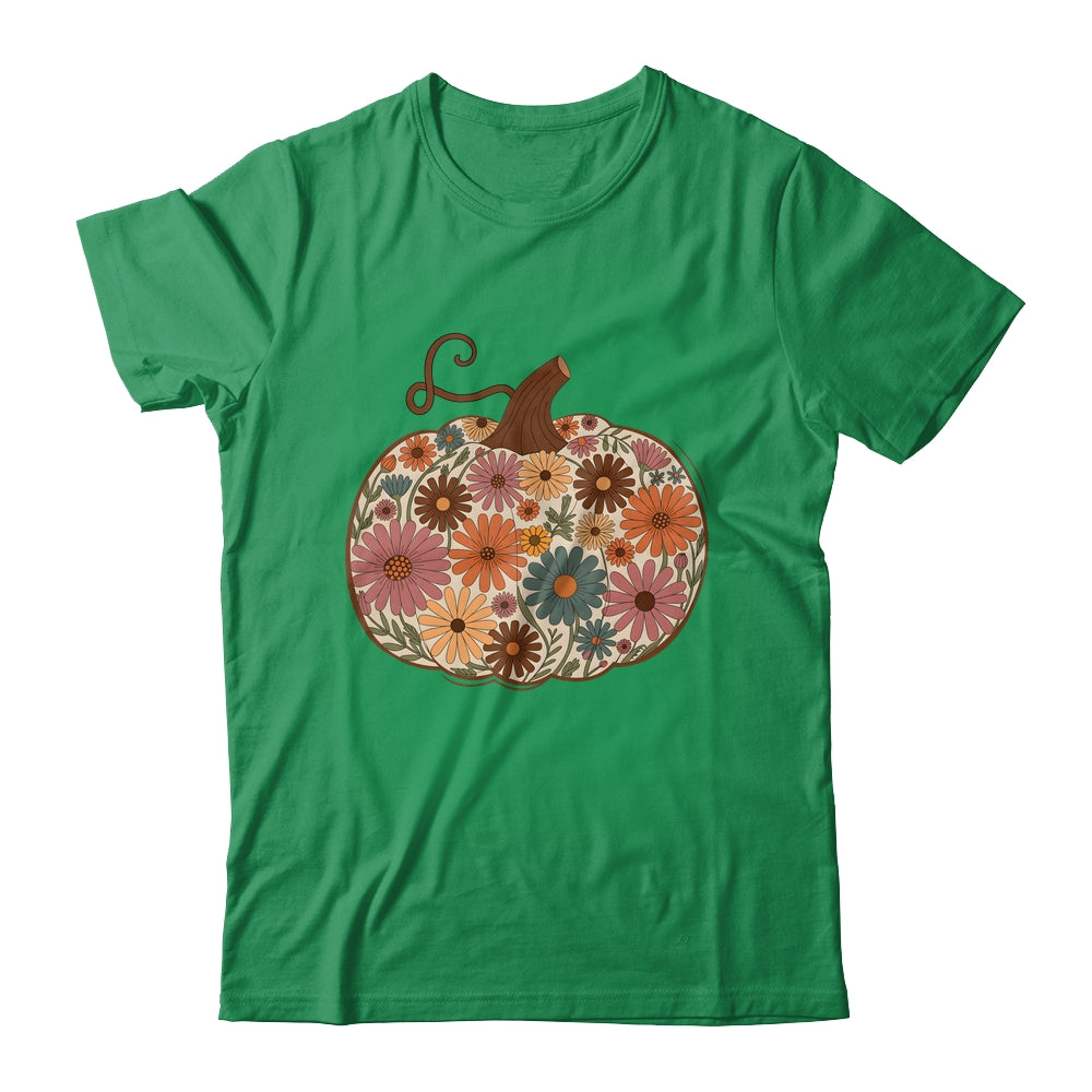 Pumpkin Floral Autumn Fall Season Wildflower Thanksgiving Shirt & Sweatshirt | siriusteestore