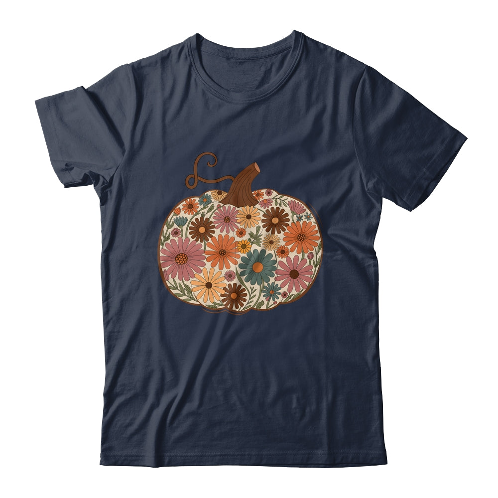 Pumpkin Floral Autumn Fall Season Wildflower Thanksgiving Shirt & Sweatshirt | siriusteestore