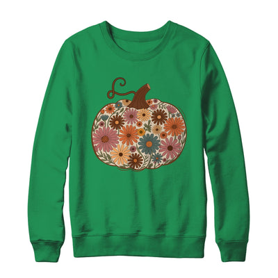 Pumpkin Floral Autumn Fall Season Wildflower Thanksgiving Shirt & Sweatshirt | siriusteestore