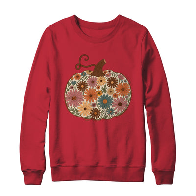 Pumpkin Floral Autumn Fall Season Wildflower Thanksgiving Shirt & Sweatshirt | siriusteestore