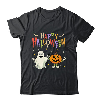 Pumpkin Ghost Happy Halloween Retro Groovy Vintage Women Shirt & Hoodie | siriusteestore