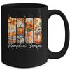 Pumpkin Season Coquette Fall Autumn Sunflower Floral Leopard Mug | siriusteestore