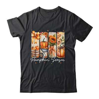 Pumpkin Season Coquette Fall Autumn Sunflower Floral Leopard Shirt & Sweatshirt | siriusteestore
