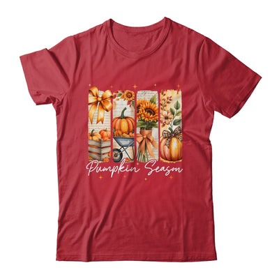 Pumpkin Season Coquette Fall Autumn Sunflower Floral Leopard Shirt & Sweatshirt | siriusteestore