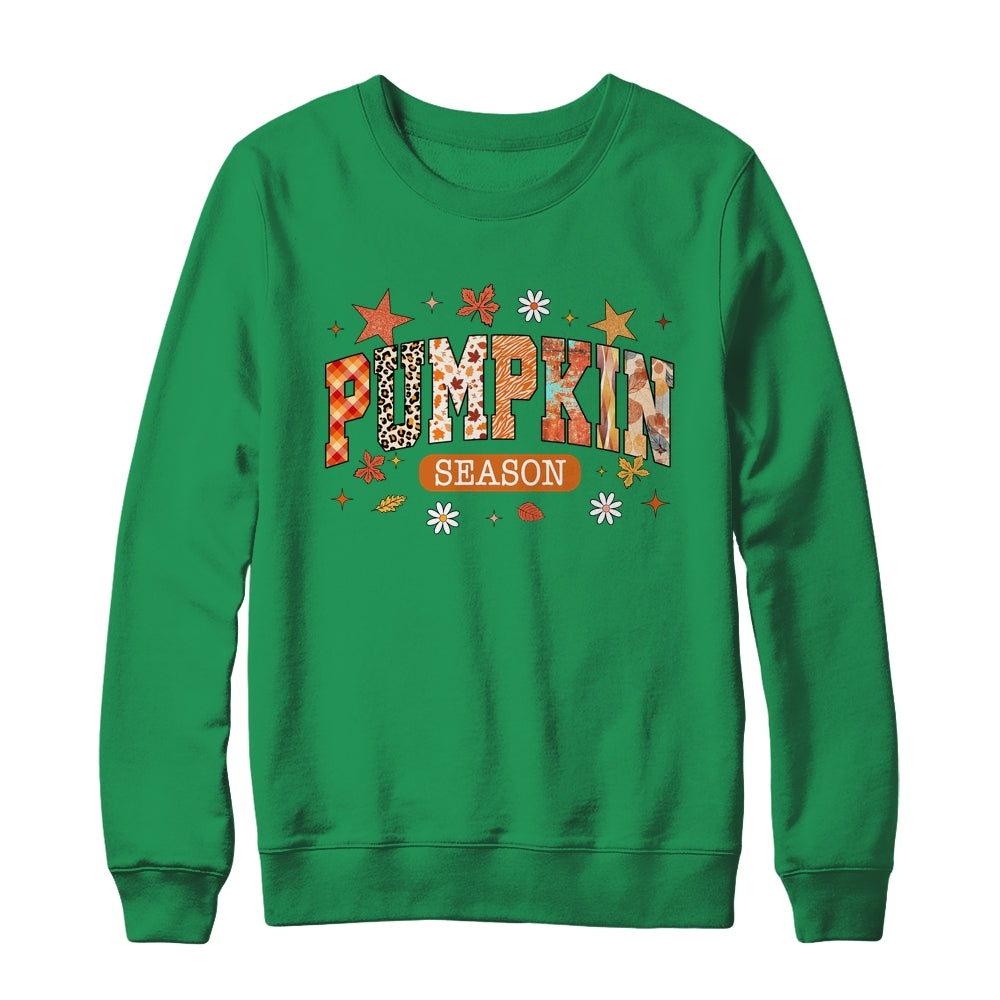 Pumpkin Season Fall Retro Preppy Pumpkin Halloween Spooky Shirt & Sweatshirt | siriusteestore