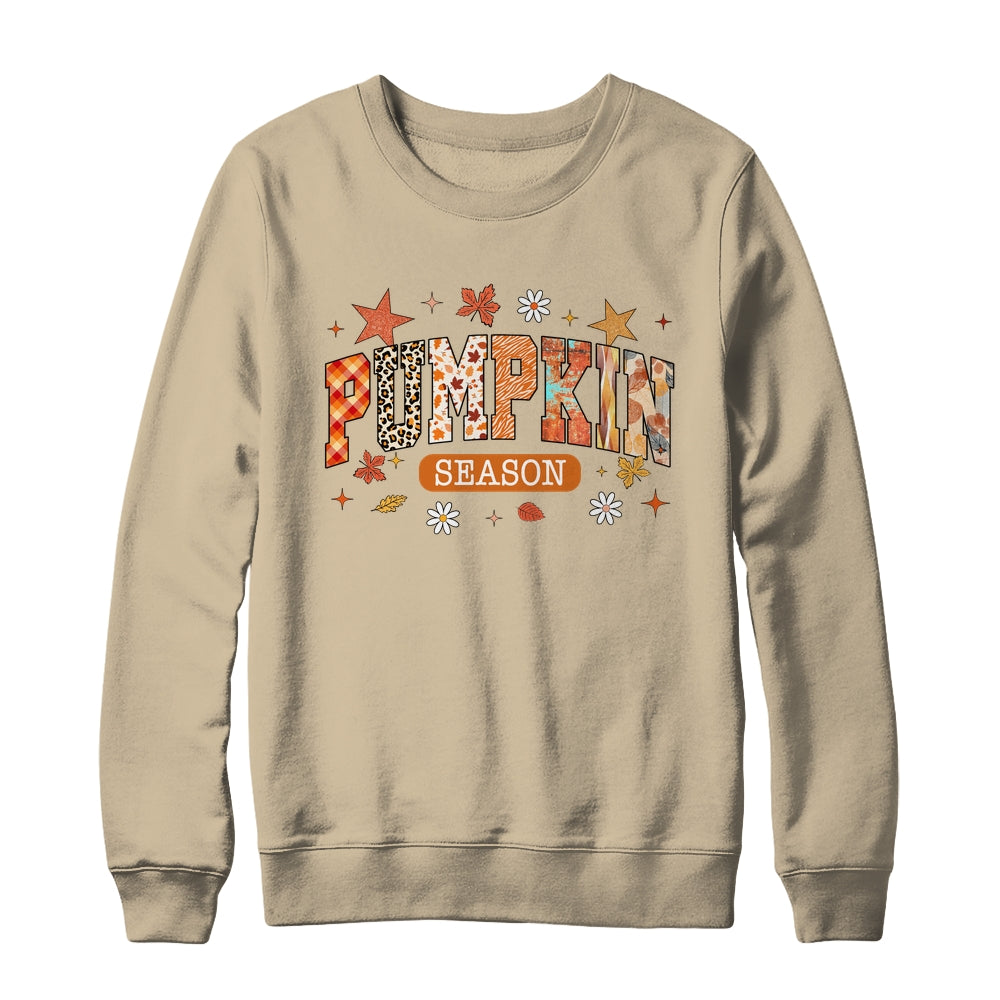Pumpkin Season Fall Retro Preppy Pumpkin Halloween Spooky Shirt & Sweatshirt | siriusteestore