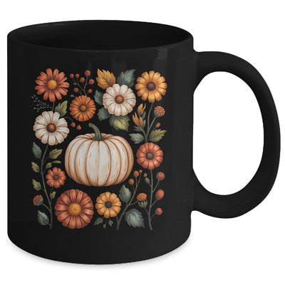 Pumpkin Season Wildflower Thanksgiving Autumn Fall Leaves Mug | siriusteestore