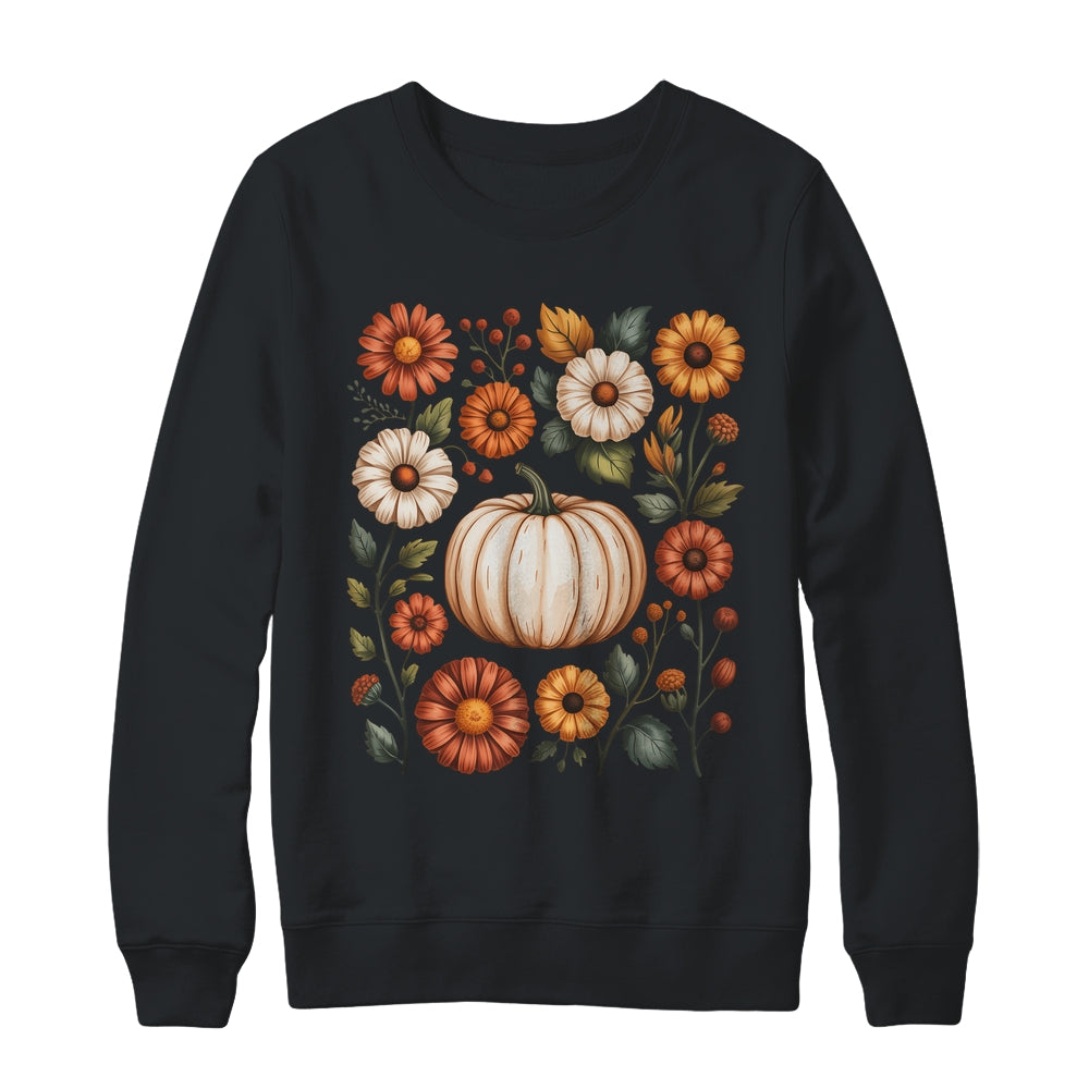 Pumpkin Season Wildflower Thanksgiving Autumn Fall Leaves Shirt & Sweatshirt | siriusteestore