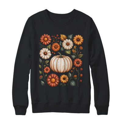 Pumpkin Season Wildflower Thanksgiving Autumn Fall Leaves Shirt & Sweatshirt | siriusteestore