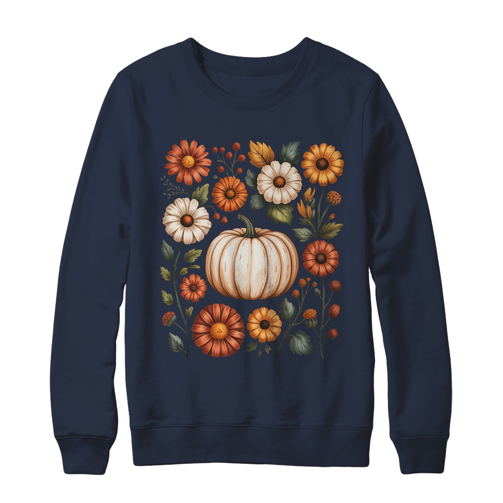 Pumpkin Season Wildflower Thanksgiving Autumn Fall Leaves Shirt & Sweatshirt | siriusteestore