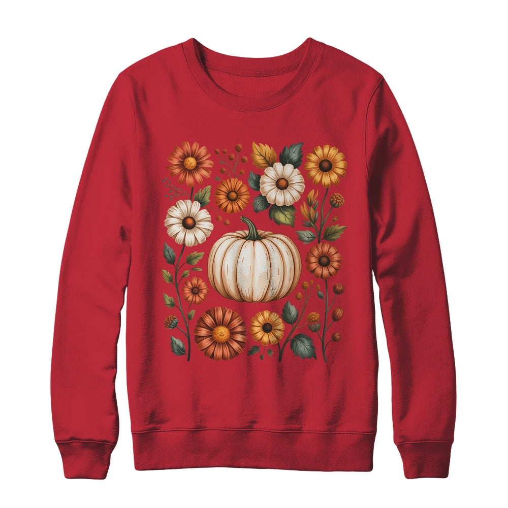 Pumpkin Season Wildflower Thanksgiving Autumn Fall Leaves Shirt & Sweatshirt | siriusteestore
