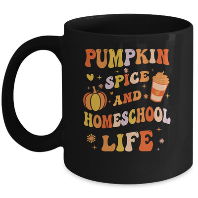 Pumpkin Spice And Homeschool Life Funny Homeschooler Groovy Mug | siriusteestore