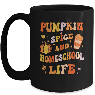 Pumpkin Spice And Homeschool Life Funny Homeschooler Groovy Mug | siriusteestore