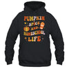 Pumpkin Spice And Homeschool Life Funny Homeschooler Groovy Shirt & Tank Top | siriusteestore