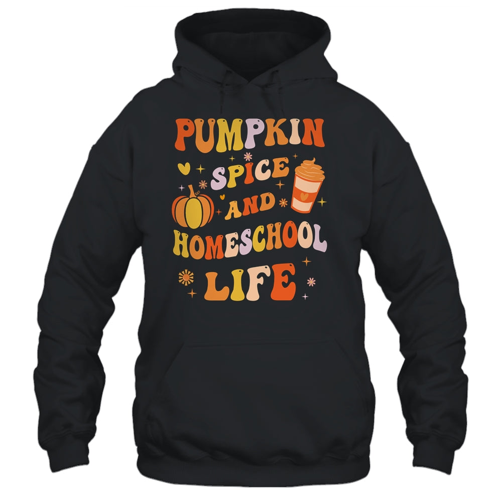 Pumpkin Spice And Homeschool Life Funny Homeschooler Groovy Shirt & Tank Top | siriusteestore