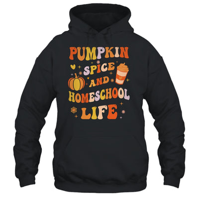 Pumpkin Spice And Homeschool Life Funny Homeschooler Groovy Shirt & Tank Top | siriusteestore