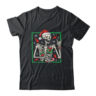 Punk Rock Skeleton Santa Hat Cool Rocker Christmas Men Women Shirt & Sweatshirt | siriusteestore