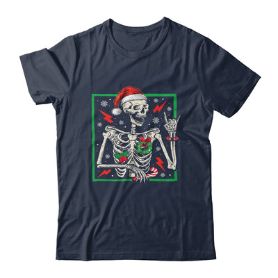 Punk Rock Skeleton Santa Hat Cool Rocker Christmas Men Women Shirt & Sweatshirt | siriusteestore