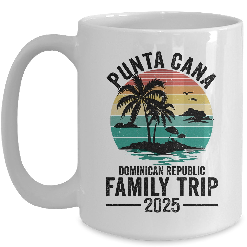 Punta Cana 2025 Dominican Republic Vacation Vintage Mug | siriusteestore