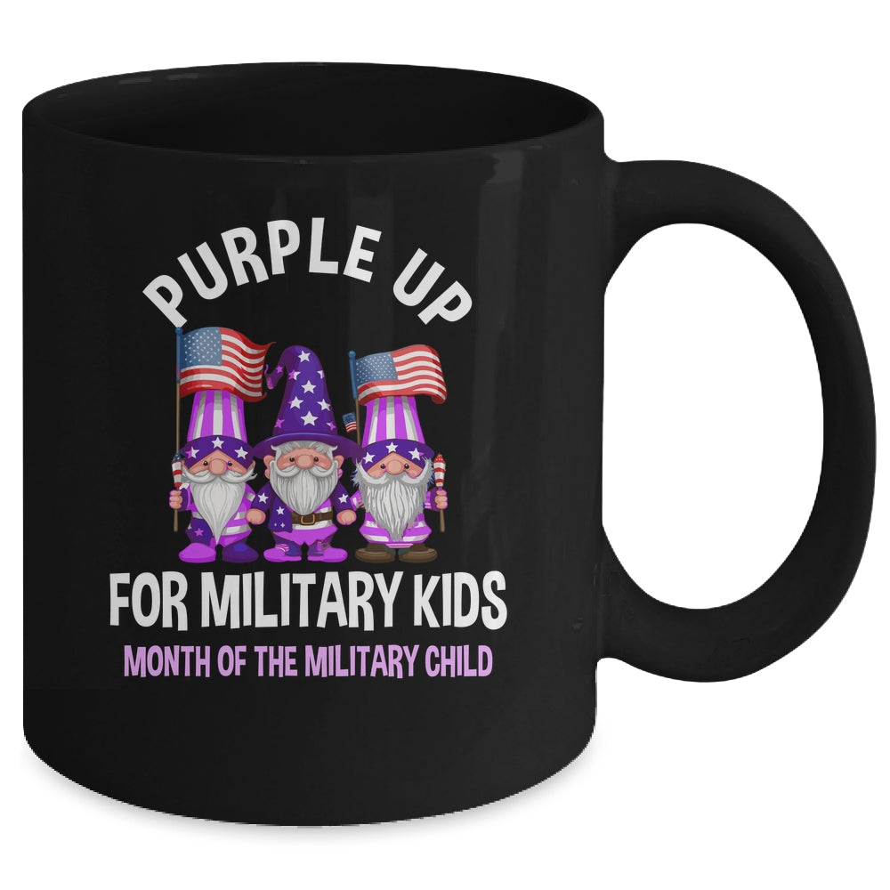 Purple Up For Military Kids In Month Of Military Child Gnome Mug | siriusteestore