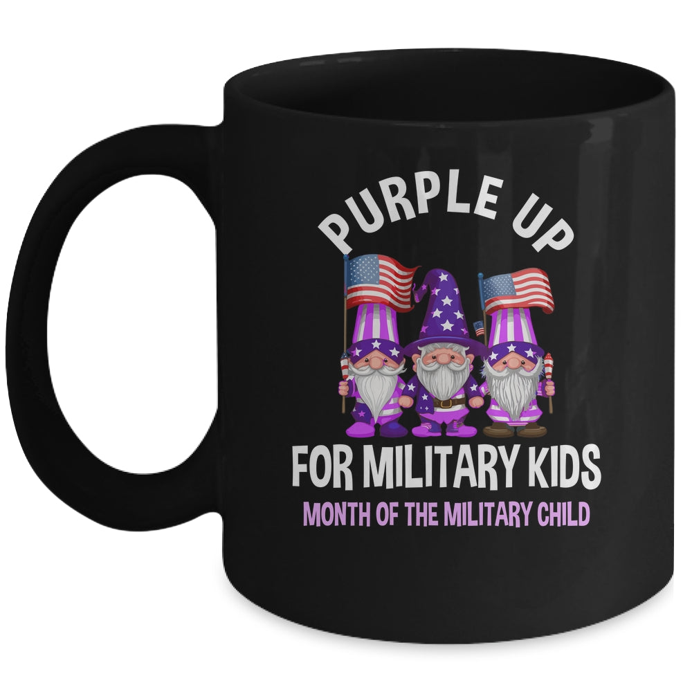 Purple Up For Military Kids In Month Of Military Child Gnome Mug | siriusteestore