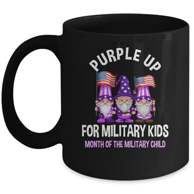Purple Up For Military Kids In Month Of Military Child Gnome Mug | siriusteestore