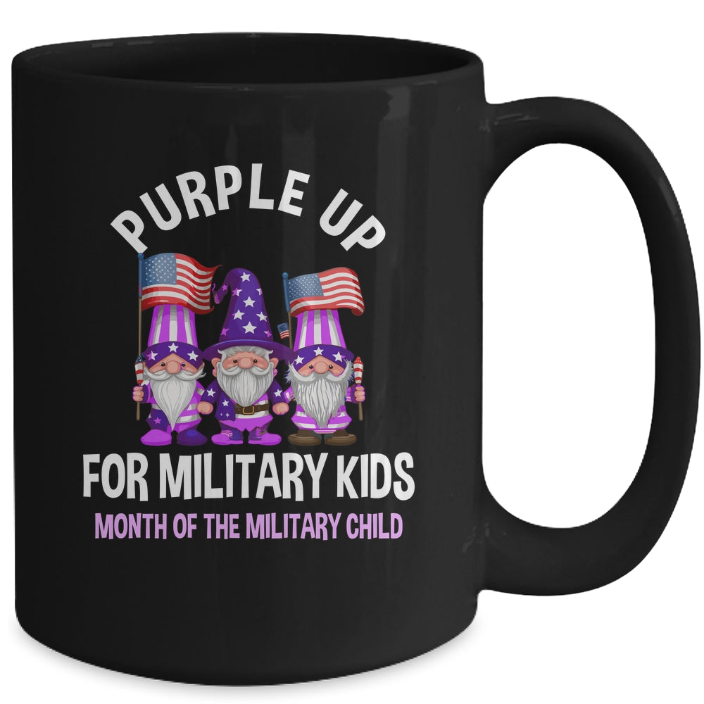 Purple Up For Military Kids In Month Of Military Child Gnome Mug | siriusteestore