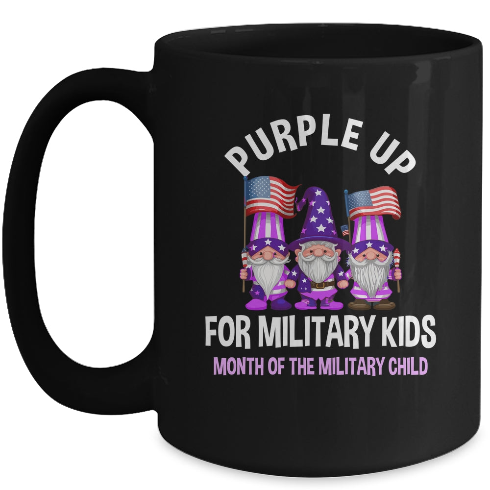 Purple Up For Military Kids In Month Of Military Child Gnome Mug | siriusteestore