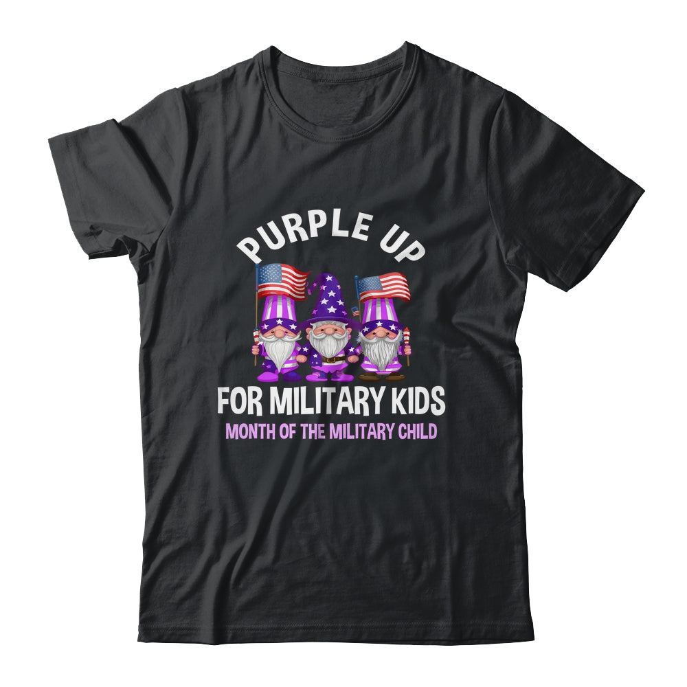 Purple Up For Military Kids In Month Of Military Child Gnome Shirt & Hoodie | siriusteestore