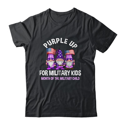 Purple Up For Military Kids In Month Of Military Child Gnome Shirt & Hoodie | siriusteestore