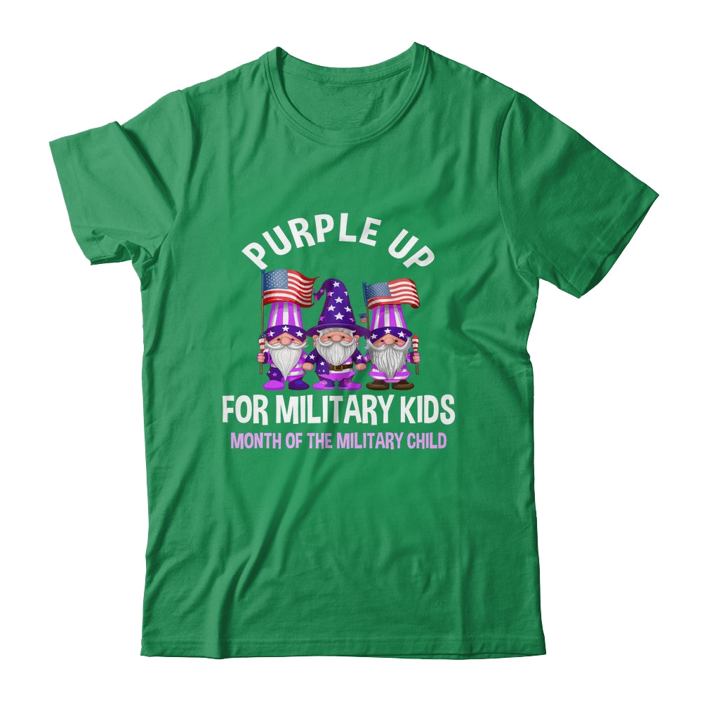Purple Up For Military Kids In Month Of Military Child Gnome Shirt & Hoodie | siriusteestore