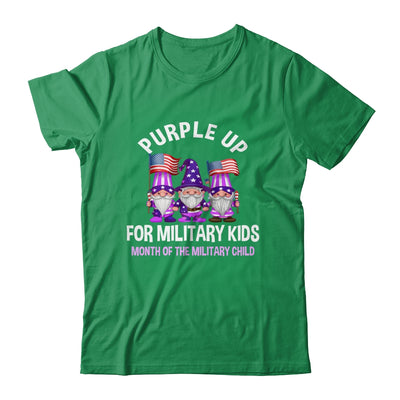 Purple Up For Military Kids In Month Of Military Child Gnome Shirt & Hoodie | siriusteestore