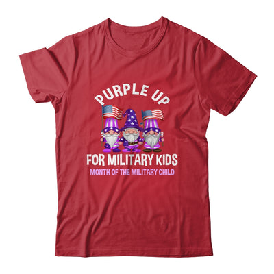 Purple Up For Military Kids In Month Of Military Child Gnome Shirt & Hoodie | siriusteestore