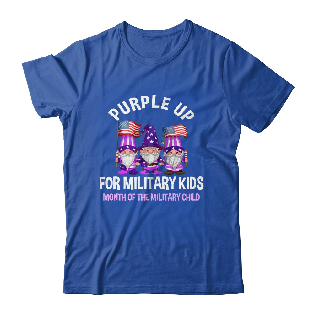 Purple Up For Military Kids In Month Of Military Child Gnome Shirt & Hoodie | siriusteestore