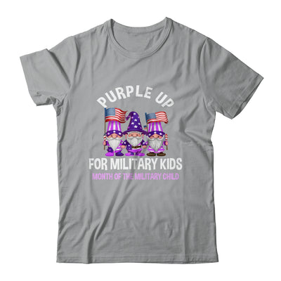Purple Up For Military Kids In Month Of Military Child Gnome Shirt & Hoodie | siriusteestore