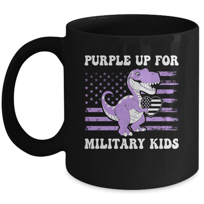 Purple Up For Military Kids Military Child Month Dino Boys Mug | siriusteestore