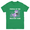 Purple Up For Military Kids Military Child Month Dino Boys Youth Shirt | siriusteestore