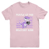 Purple Up For Military Kids Military Child Month Dino Boys Youth Shirt | siriusteestore