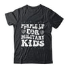 Purple Up For Military Kids Military Child Month Groovy Shirt & Hoodie | siriusteestore